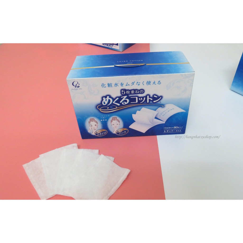 Bông Layer Cotton Labo 5 lớp kích thước 5x7 và 8.5x6cm  (Nhật nội địa). | BigBuy360 - bigbuy360.vn
