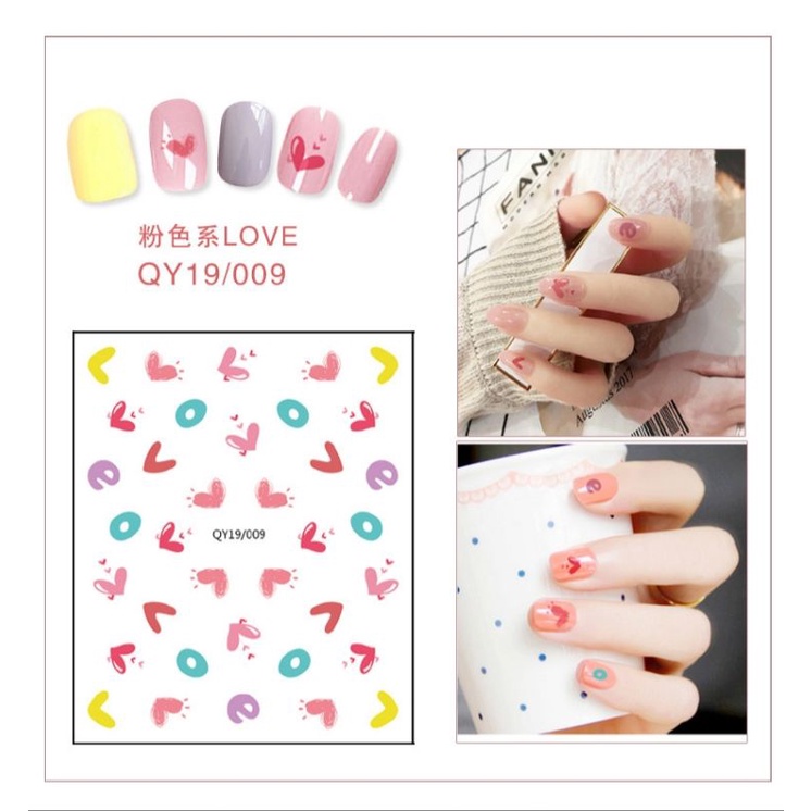 Set sticker dán móng Nail 3D nhiều mẫu mới cho Mẹ và bé