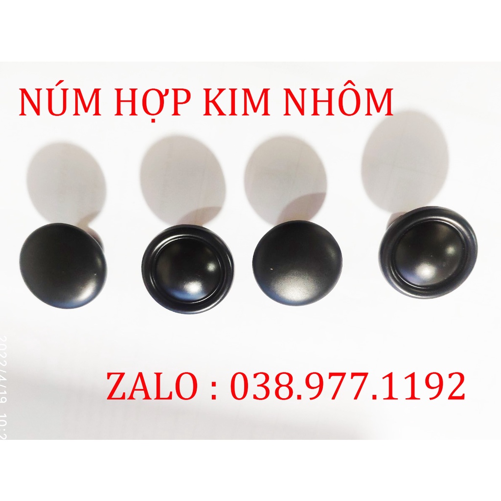 Núm tủ tròn màu đen, màu vàng  lắp tủ quần áo, tủ bếp, tủ ngăn kéo, tủ trang trí,hợp kim nhôm cấp đã kèm ốc vít