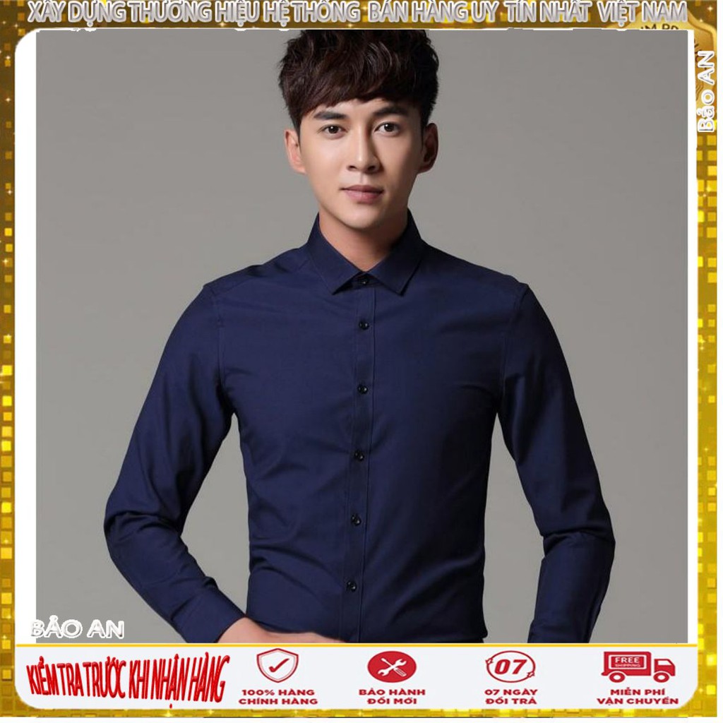 Áo sơ mi nam dài tay công sở dáng ôm Body Hàn Quốc, chất vải cotton co giãn nhẹ, thấm hút mồ hôi [Cung cấp Sỉ Toàn Quốc]