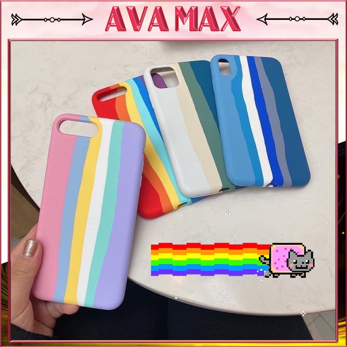 Ốp Lưng iPhone Chống Bẩn Sọc Cầu Vồng Cá Tính 6/6plus/6s/6splus/7/7plus/8/8plus/x/xr/xs/11/12/pro/max/plus/promax