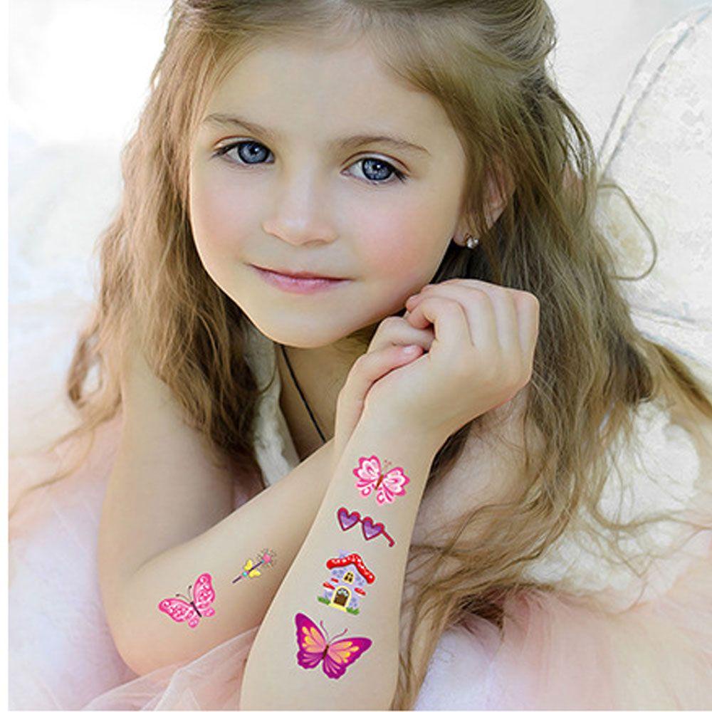 Set 10 Tấm Hình Xăm Dán Tạm Thời Hình Bướm Dễ Sử Dụng