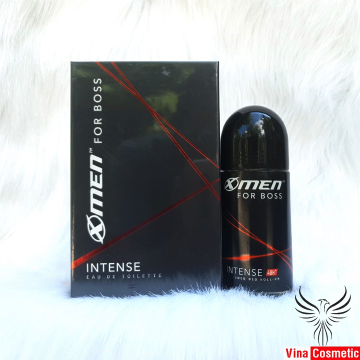 Combo Nước Hoa Nam Xmen For Boss Intense 50ml + Lăn Khử Mùi 50ml