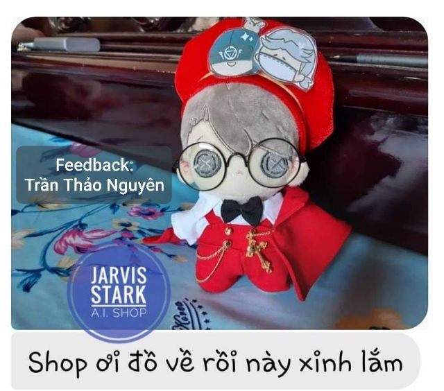 Măng tô tủ Noir cho doll 15/20cm IDV