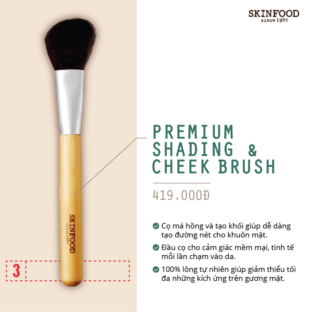 Cọ tạo khối Skinfood Premium Shading & Cheek Brush