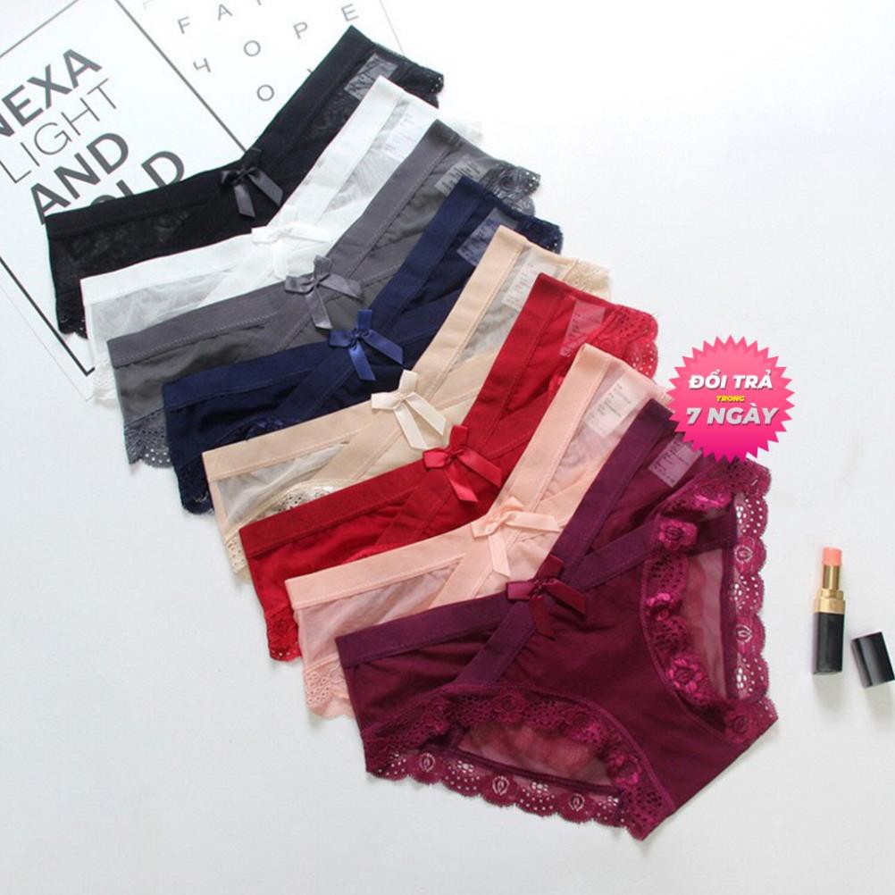 Quần Lót Nữ S3QLNO01CBT VNXK Quần Lót Lưới Đính Nơ Cạp Chéo Siêu Thoải Mái(HÌNH CHỤP THẬT) Freesize 45-65kg | BigBuy360 - bigbuy360.vn