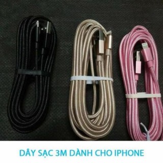 Dây sạc dài 3m dùng cho chân samsung, iphone h12 89