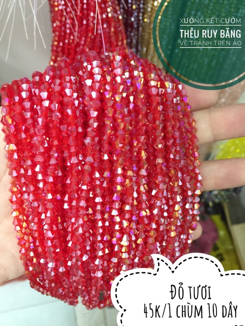 Hạt pha lê thoi 4mm