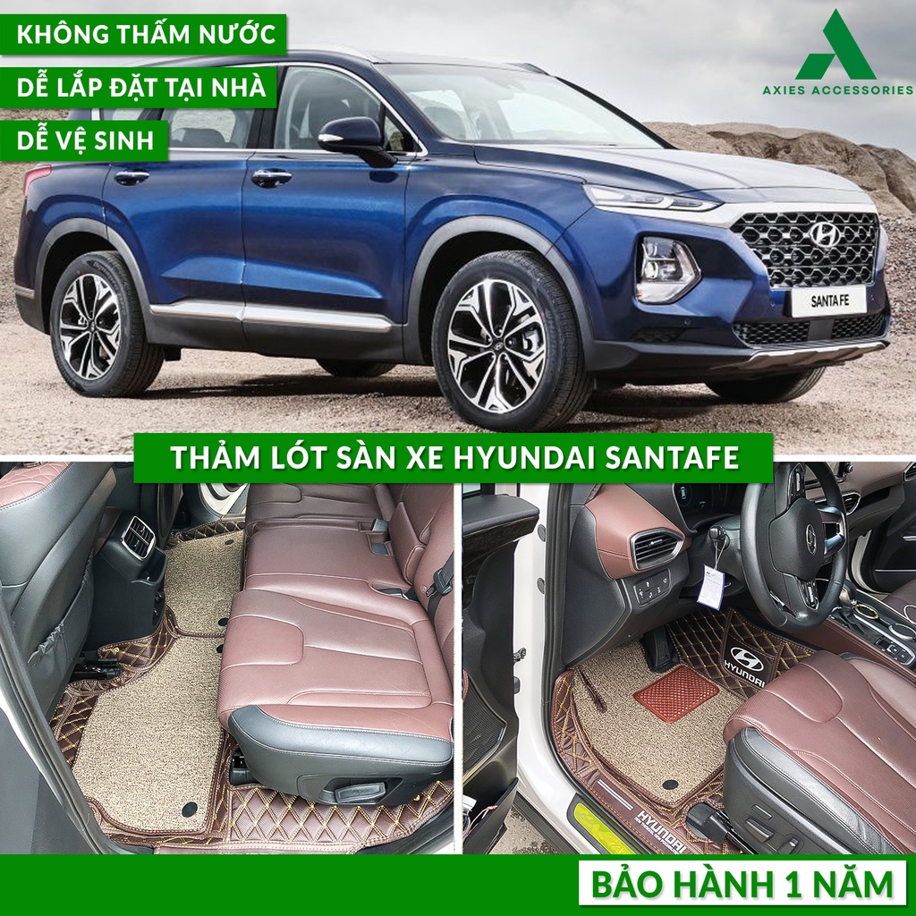 [GIÁ TẬN XƯỞNG][Hình Thật] Thảm Lót Sàn Xe Ô Tô HYUNDAI SANTAFE - Chống Nước, Chống bẩn, Dễ Lắp Giá Xưởng