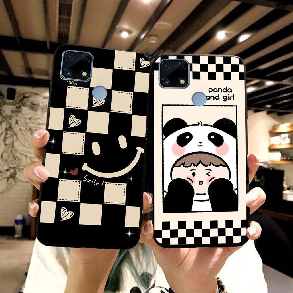 Ốp lưng Realme C25 in hình cao cấp mẫu kẻ caro,mikenbe@r siêu hot