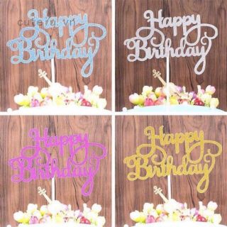 Cây happy birthday cắm bánh kem trang trí