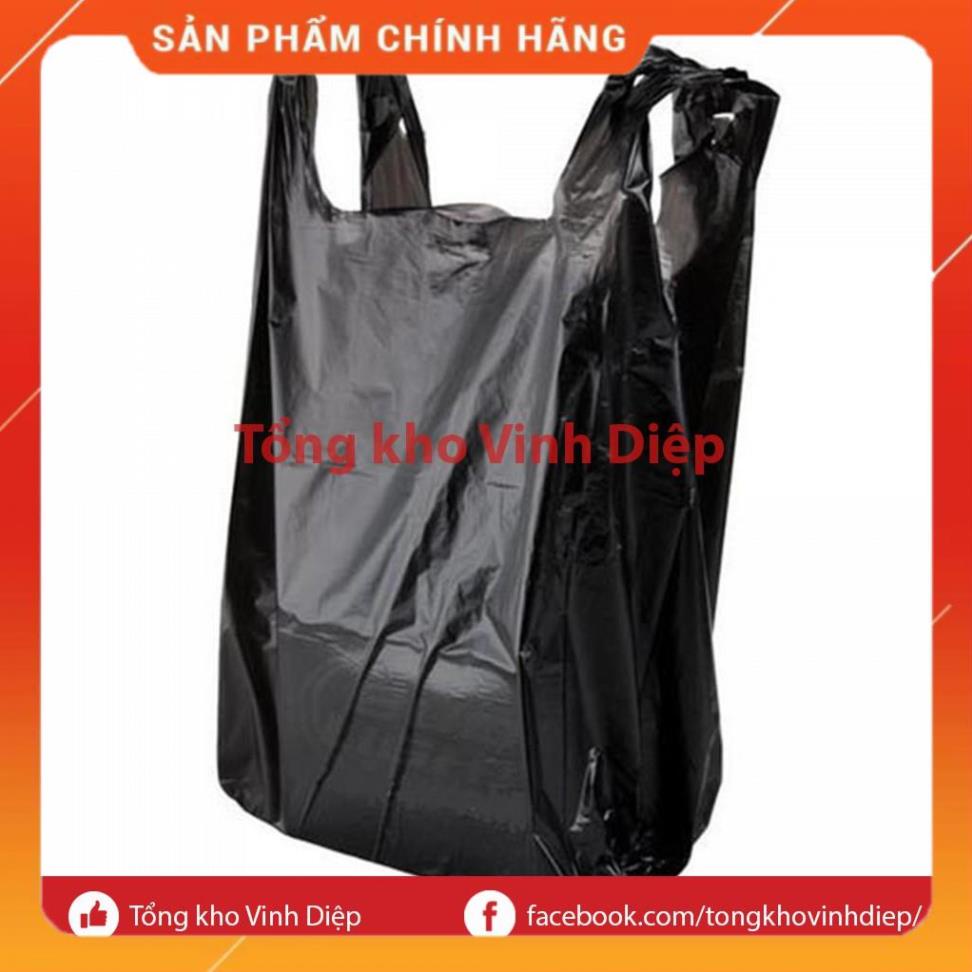 1kg túi nilon đen đóng hàng, đựng rác chất dai, đủ kích thước đựng từ 1-20kg