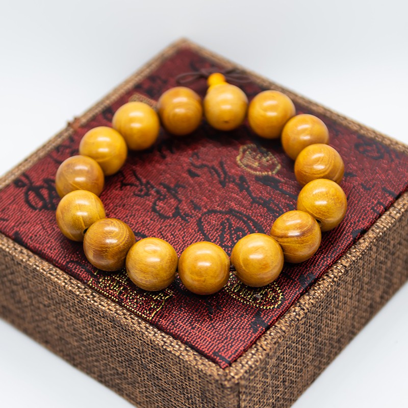 Vòng đeo tay Nam Hạt nguyện bằng gỗ giữ bình an trang sức VT-025