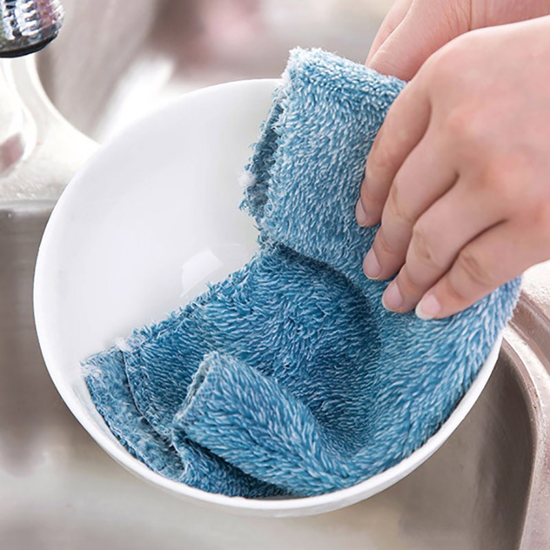 Khăn lau đồ dùng nhà bếp bằng sợi tre mềm mại cỡ 25x25cm