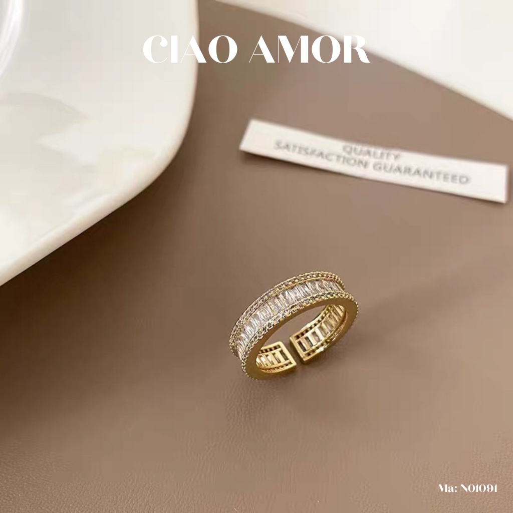Nhẫn nữ, nhẫn đính đá nhỏ sang chảnh Trang sức Ciao Amor - N0191