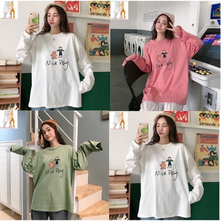 Áo thun dài tay unisex nam nữ Nice Day - Trùm Chuyên Sỉ Thời Trang