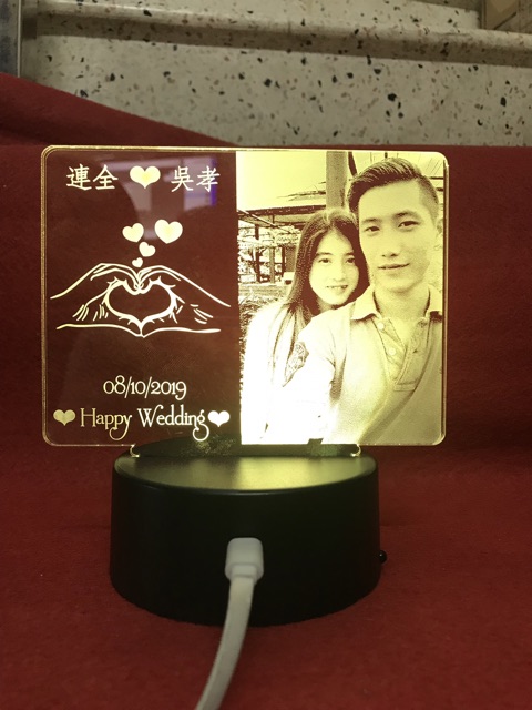 Đèn Ngủ Led 3d Khắc Tên Hình Ảnh Theo Yêu Cầu - Quà tặng người yêu, đối tác, bạn bè, thầy cô