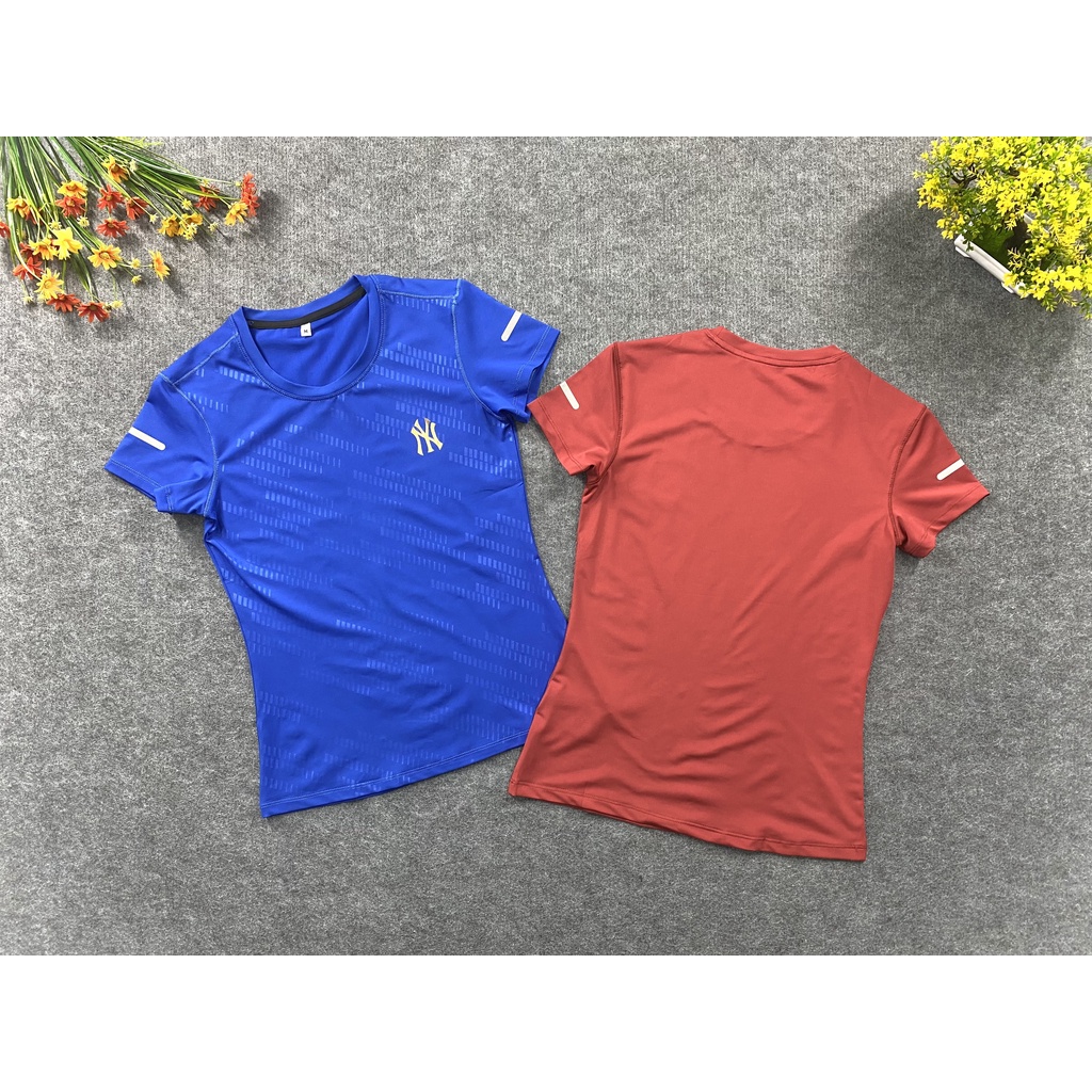 ( free ship) Áo thun nữ NY tập thể thao ,chất thun lạnh co giãn 4 chiều