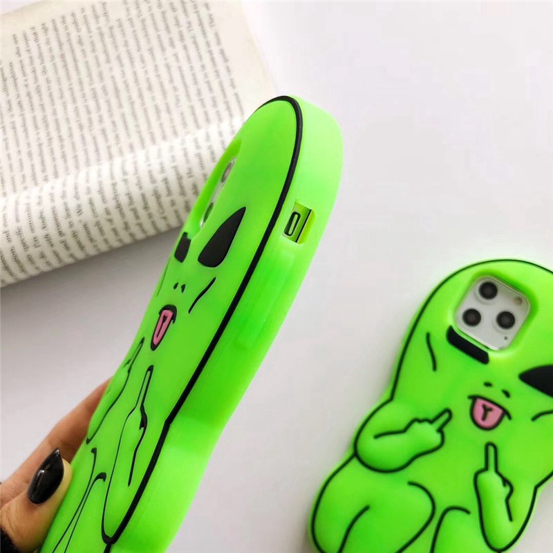 Ốp điện thoại silicon hình người ngoài hành tinh 3D cho iPhone 11 Pro MAX 12mini 12 pro max X XS MAX XR 6 6s 7 8 Plus | BigBuy360 - bigbuy360.vn