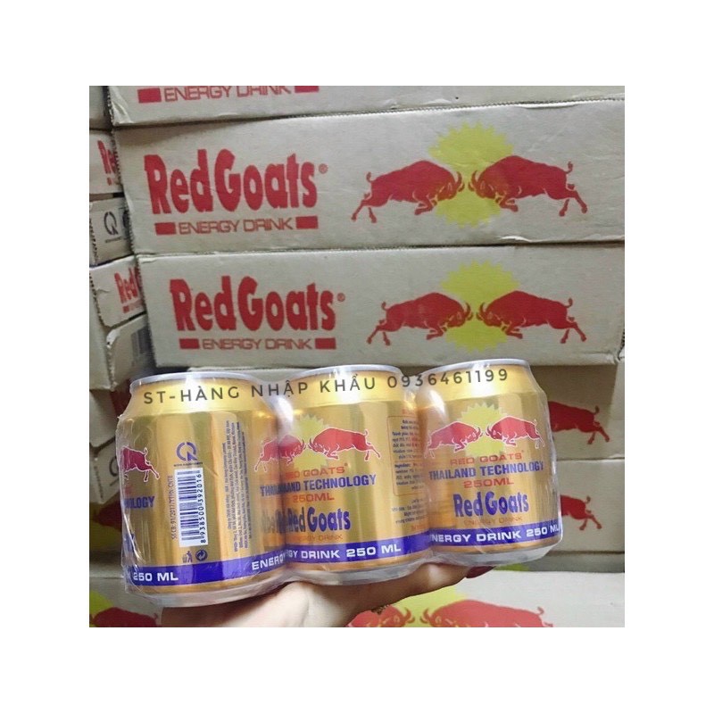 Lốc 6 Lon 250ml Bò Húc Redbull Thái Lan