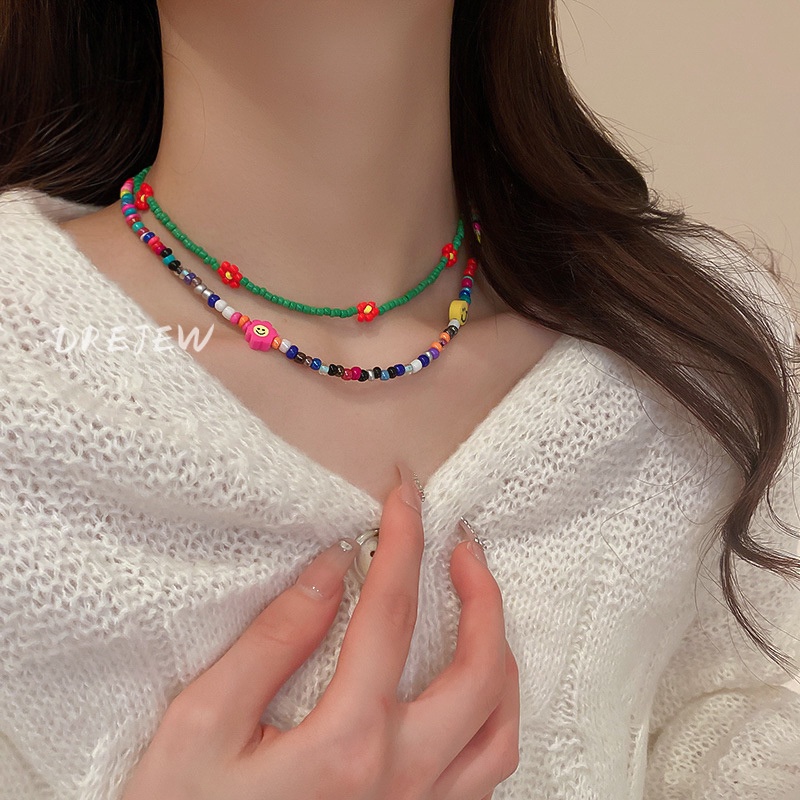 DREJEW Dây chuyền mặt tnhiều màu dễ thương ngọt ngào thời trang cho nữ