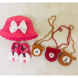 Set mũ giày túi tỏi con gái mẹ Hoàng Hương