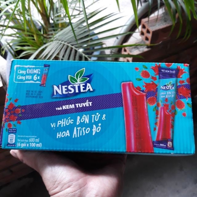 Một hộp - 6 chiếc kem tuyết NESTEA vị phúc bồn tử và hoa Atiso đỏ | BigBuy360 - bigbuy360.vn