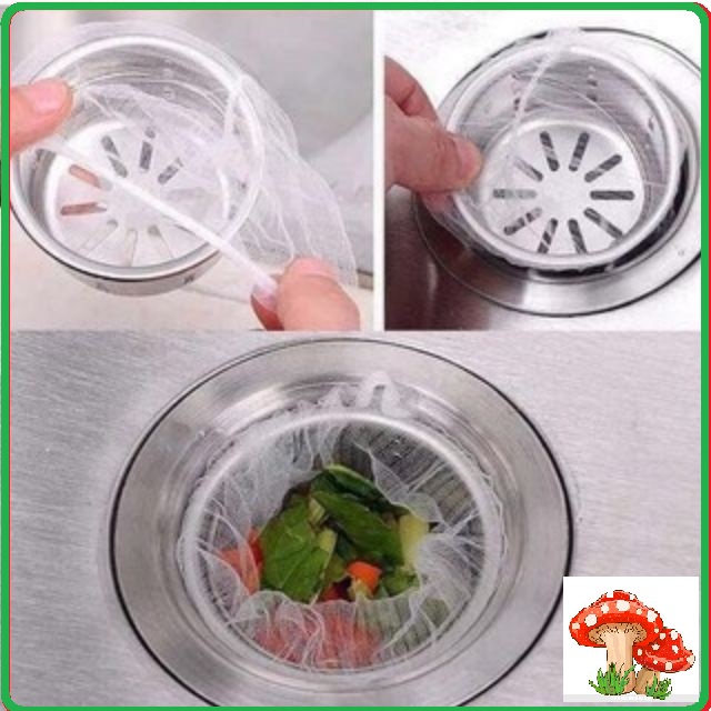 Combo 100 túi lọc rác bồn rửa chén, bát siêu tiện dụng - Cửa Hàng Bé Nấm
