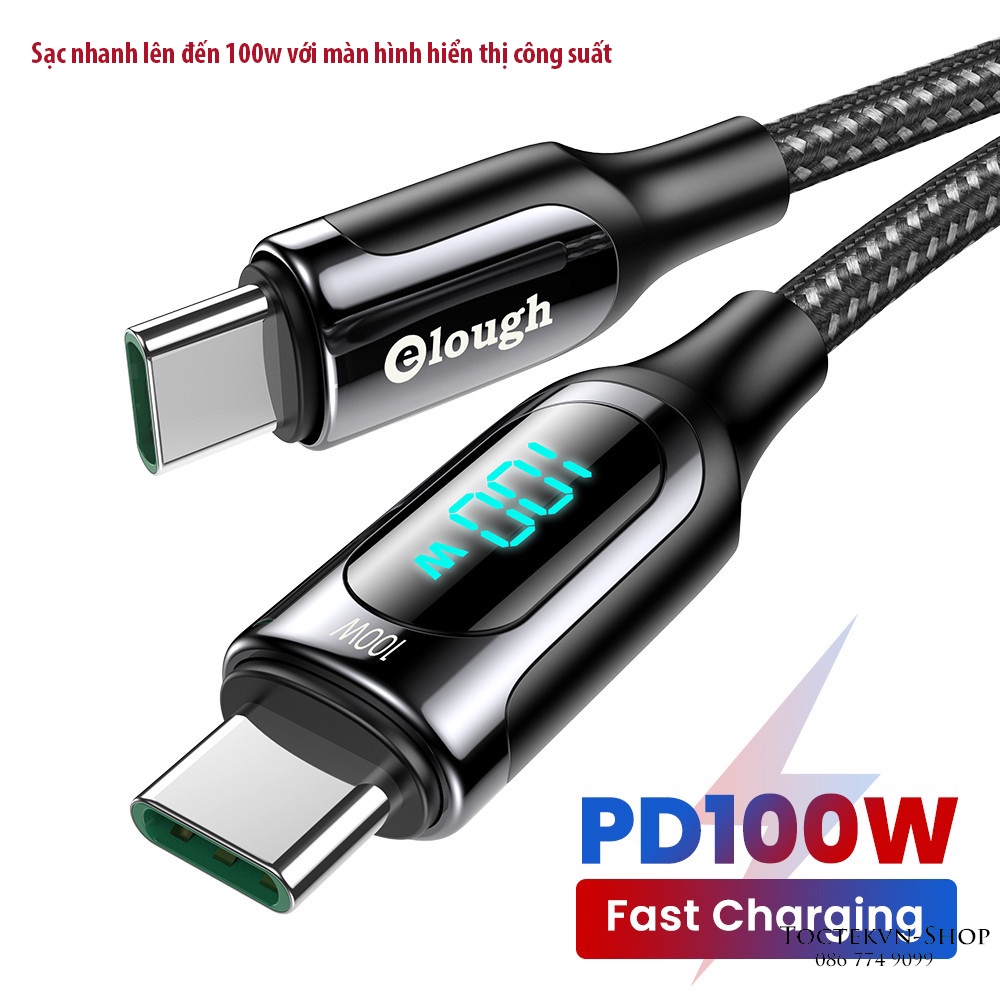 Cáp sạc nhanh C to C 100W Display Fast Charging Data Cable