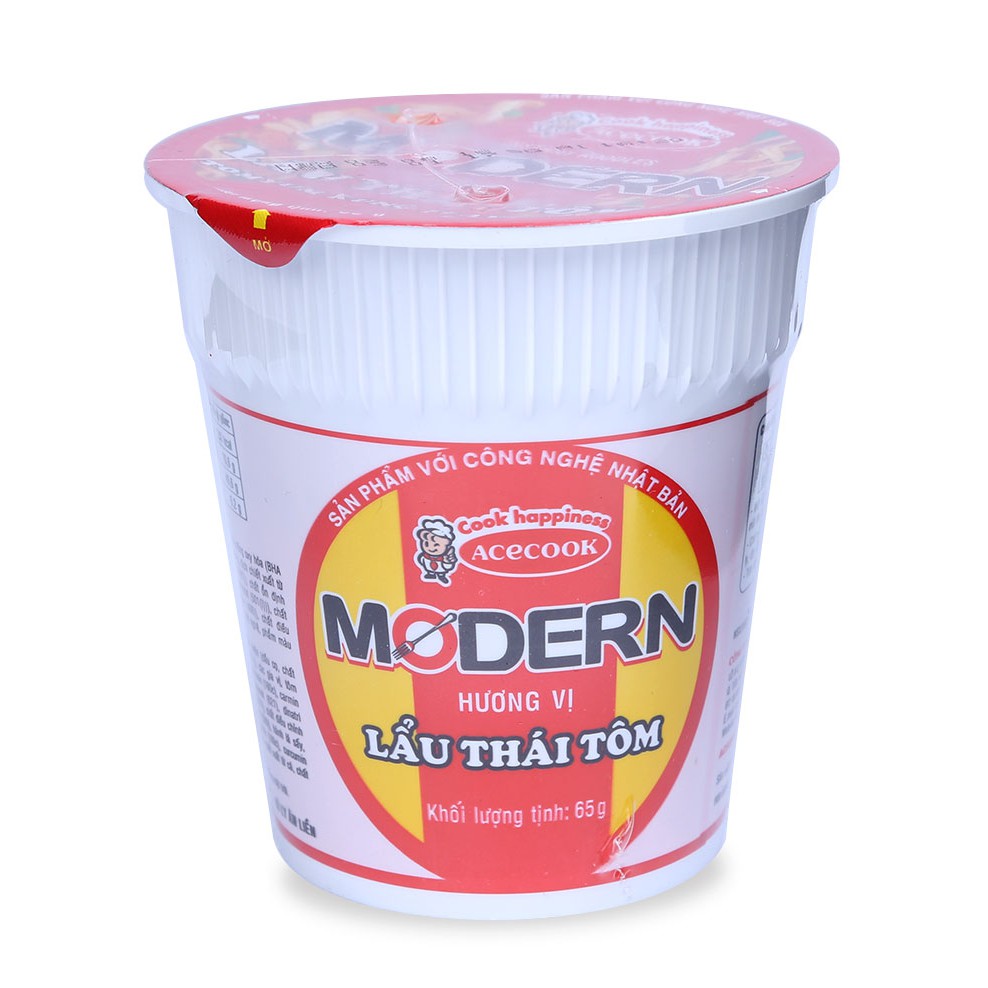 Combo 6 Mì Ly Modern Lẩu Thái Tôm 65G