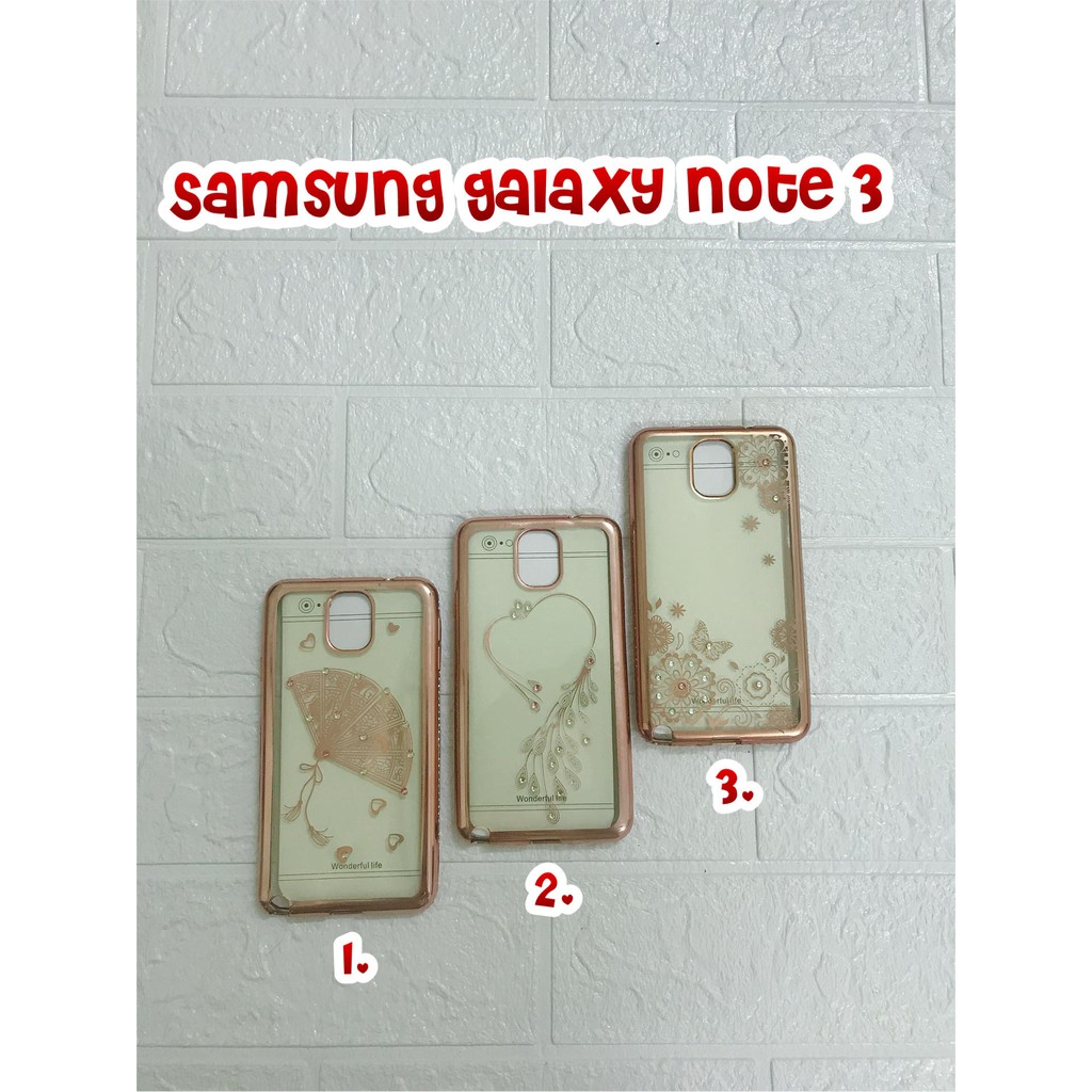 Ốp lưng dẻo viền đá cho Samsung Note 3