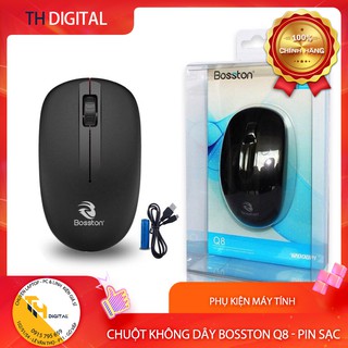 Chuột Máy Tính Không Dây Bosston Q8 - Pin Sạc