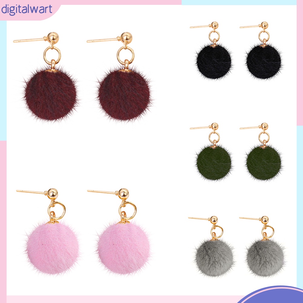 Đôi bông tai họa tiết bông tròn nhỏ xinh xắn cho nữ