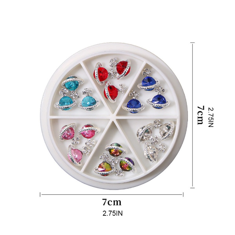 Youyo Fancy for Phụ Kiện Đính Trang Trí Móng Tay Nghệ Thuật Bằng Hợp Kim Hình Hành Tinh Đính Đá