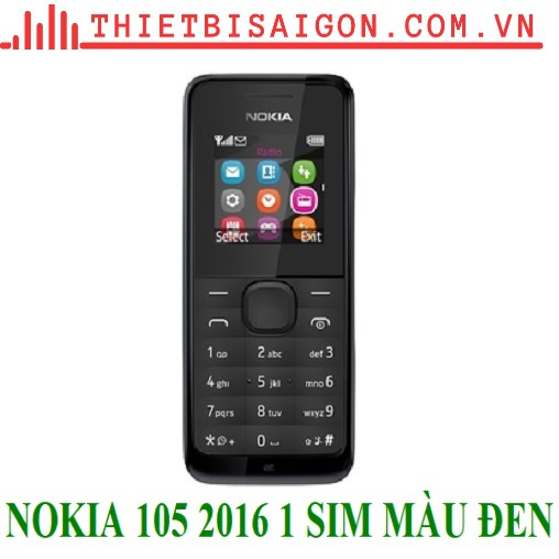 ĐIỆN THOẠI NOKIA 105 2016 1 SIM MÀU ĐEN