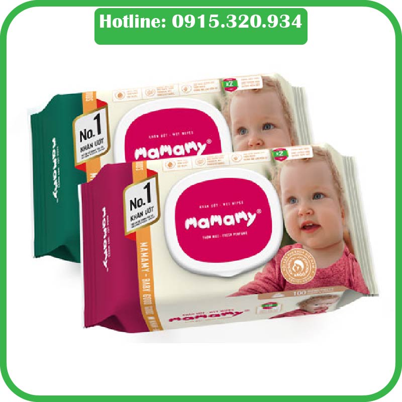 10 gói Khăn ướt Mamamy 100 tờ có nắp