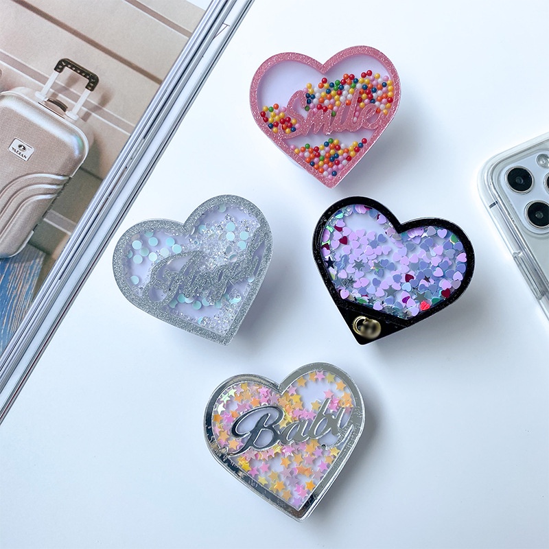 Giá Đỡ Điện Thoại Túi Khí Hình Trái Tim Đáng Yêu