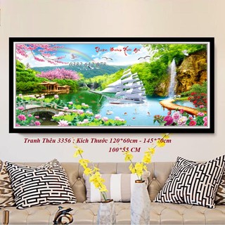 Tranh thêu chữ thập Thuận Buồm Xuôi Gió (THÊU 3D)
