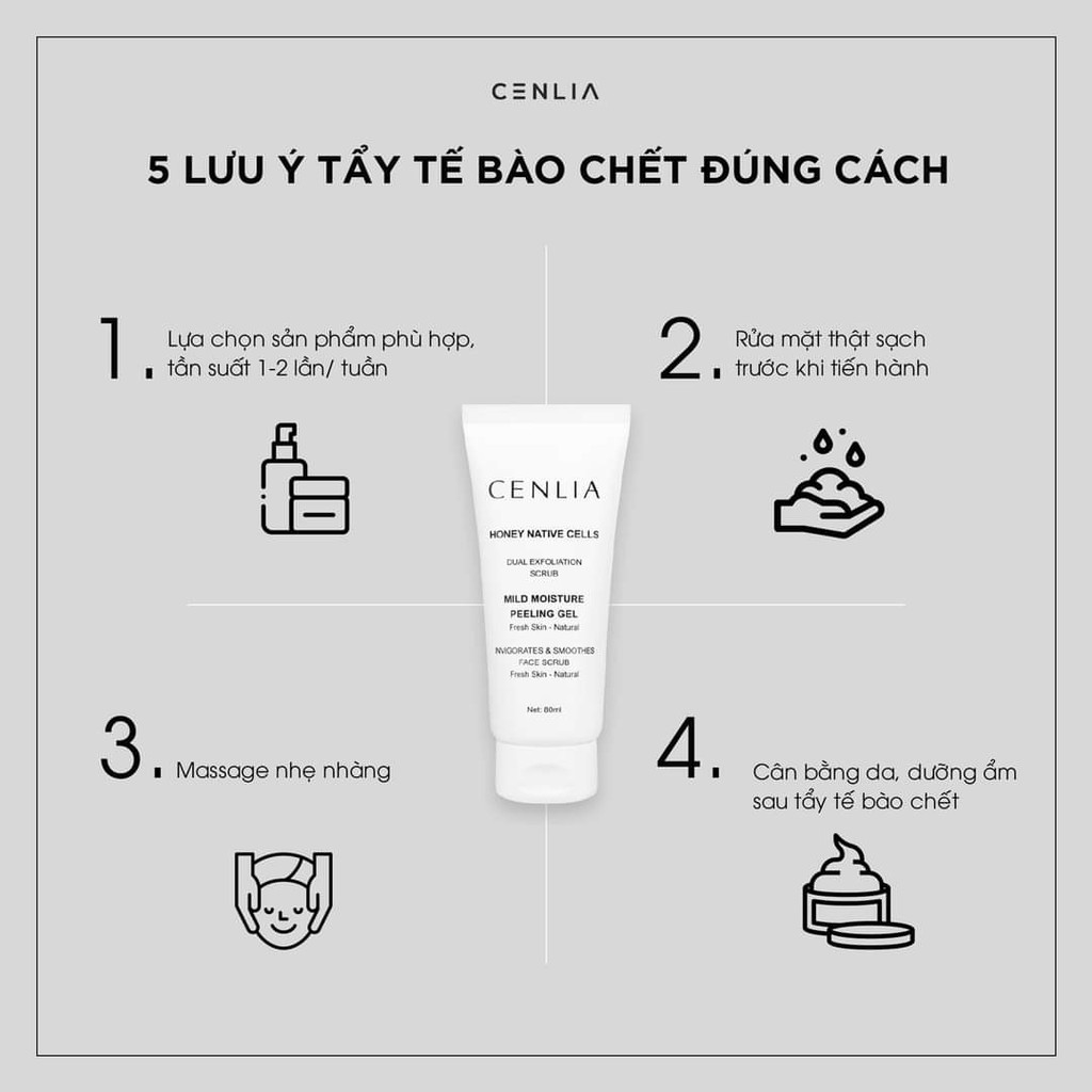 Tẩy tế bào chết CENLIA làm sạch tế bào chết, dành cho da thường, da dầu mụn, da khô nhạy cảm hàng chính Hãng | BigBuy360 - bigbuy360.vn