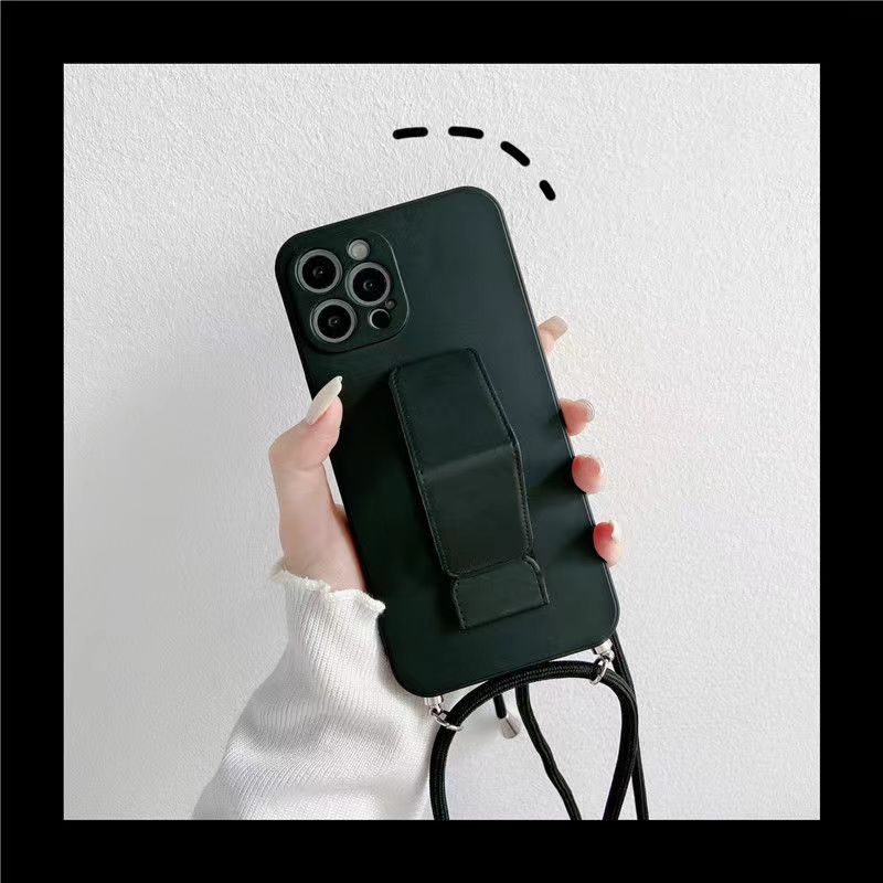 Ốp Điện Thoại Silicone Mềm Có Dây Đeo Cho 6 7 8 SE 2020 6P 7P 8P X XS XR XsMax 11 12 13 Pro 11 12 13 Pro Max