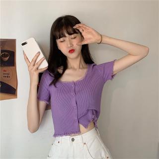 Áo Cardigan Dệt Kim Tay Lửng Eo Cao Viền Ren Phong Cách Phương Tây Mùa Hè Hàn Quốc Phổ Biến Cho Nữ