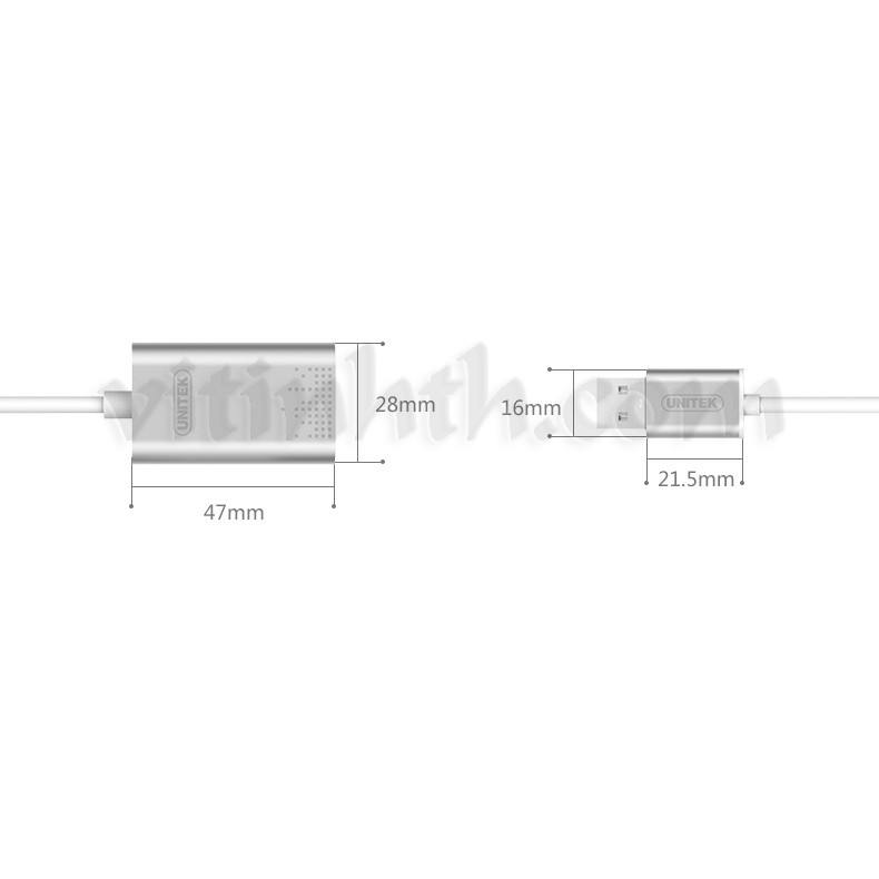 Sound USB - Chuyển cổng USB ra cổng (sound) âm thanh chính hãng UNITEK Y- 247A - THComputer Q11