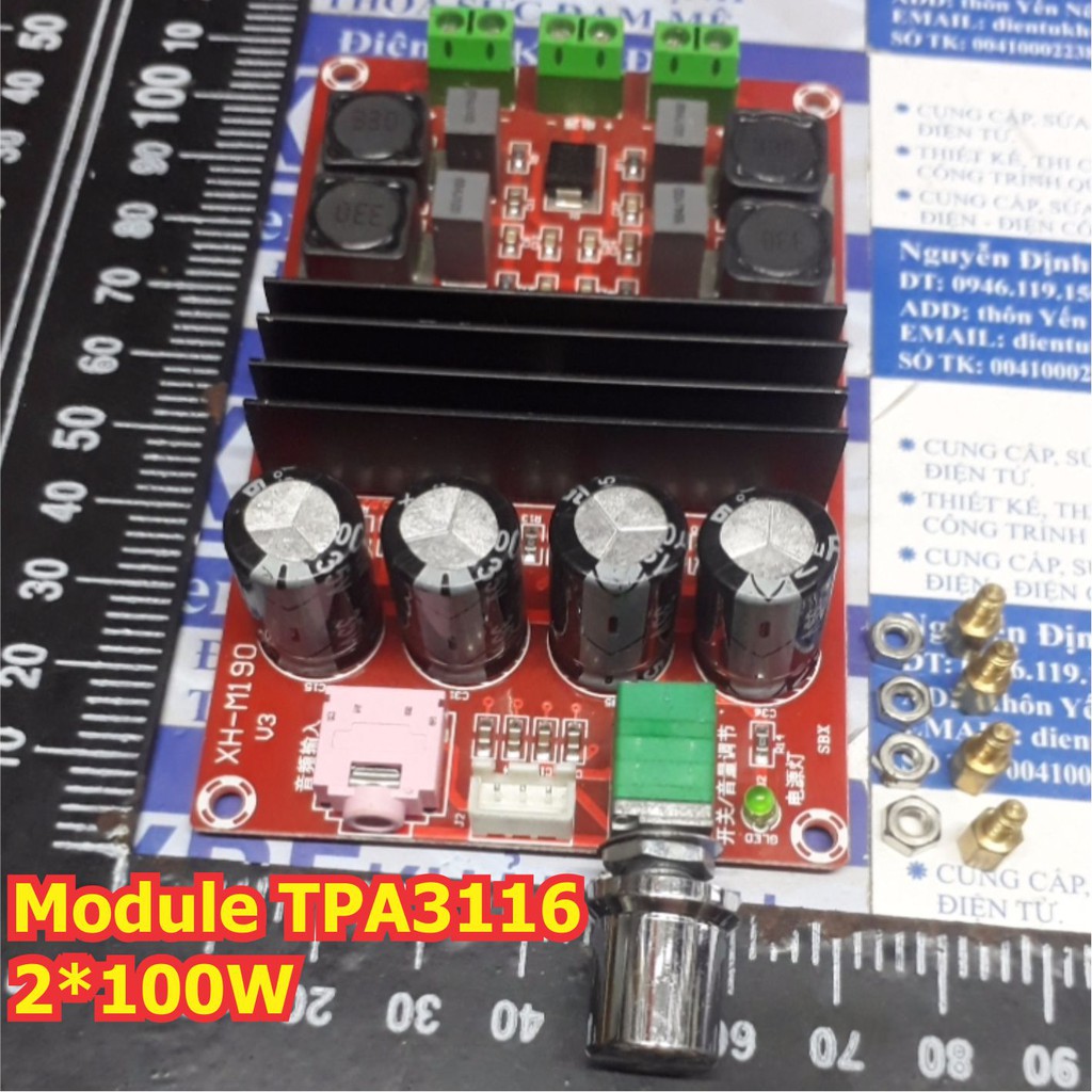 Module khuếch đại Audio 2x100W TDA3116D2 TPA3116 hiệu suất cao, ít nóng kde2171