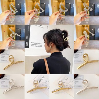 Kẹp Tóc Kim Loại Phong Cách Cổ Điển Hàn Quốc Nhiều Kiểu Tùy Chọn