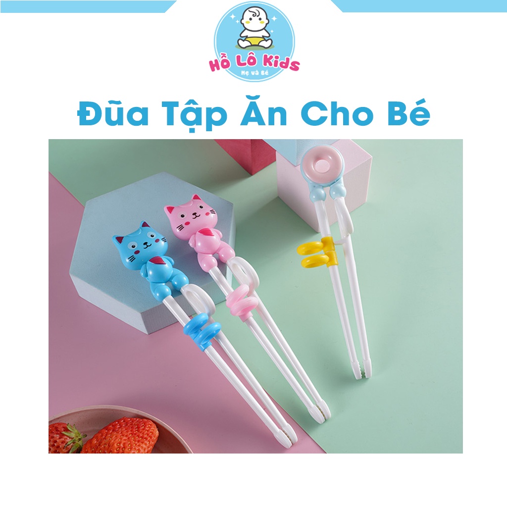 Đũa tập ăn cho bé xỏ ngón tập gắp đồ ăn hình thú Hồ Lô Kids