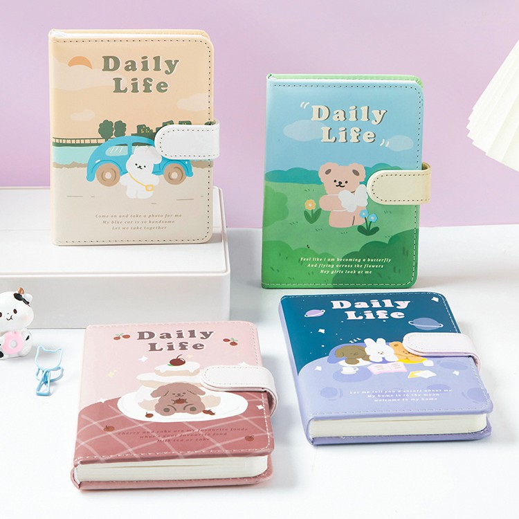 Sổ tay journal MIAO'S LITTLE FOREST sổ bìa da 192 trang cute trang trí nhật ký bullet journal MNB218