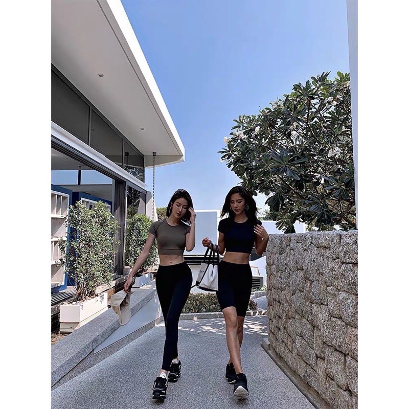 quần legging nữ, quần ôm thể thao lửng cạp cao ôm bụng freesize | BigBuy360 - bigbuy360.vn