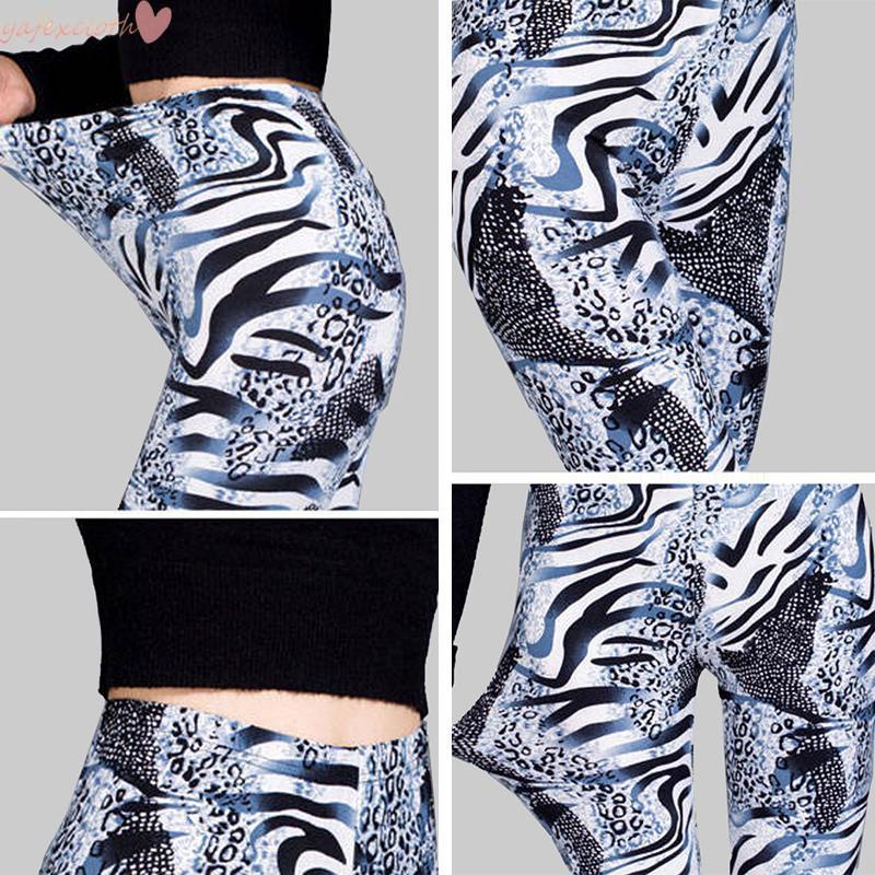 Quần legging thể thao họa tiết da báo thời trang cá tính cho nữ