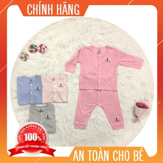 Combo 2 Bộ quần áo sợi tre BAMBOLA cho bé 3-9m nút dọc