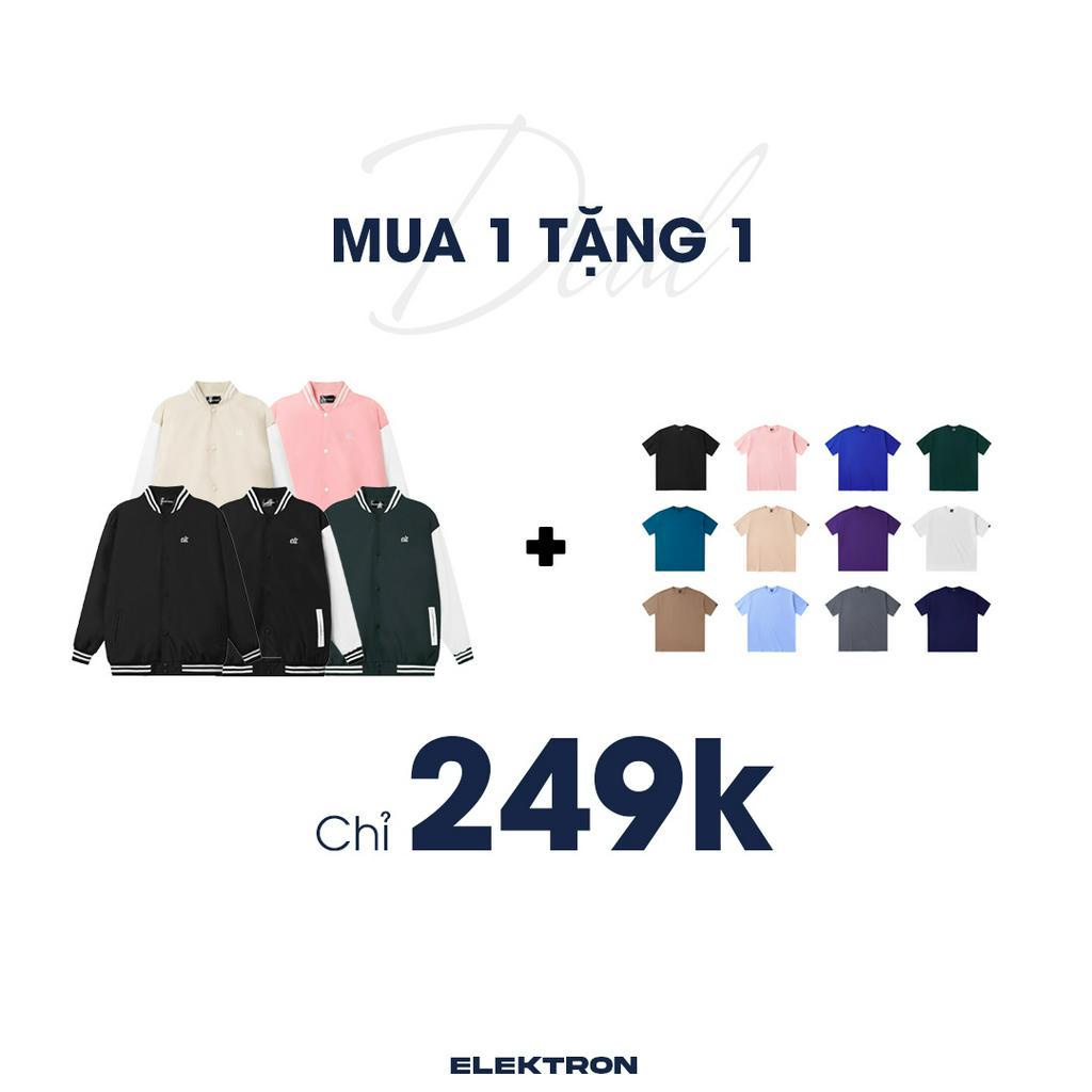 Áo Khoác Varsity Bomber Elektron Clothing Dù 2 Lớp